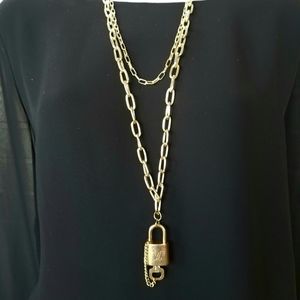 Authentic Louis Vuitton Lock & Key on chain